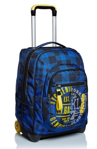 Trolley seven check blu - check,,